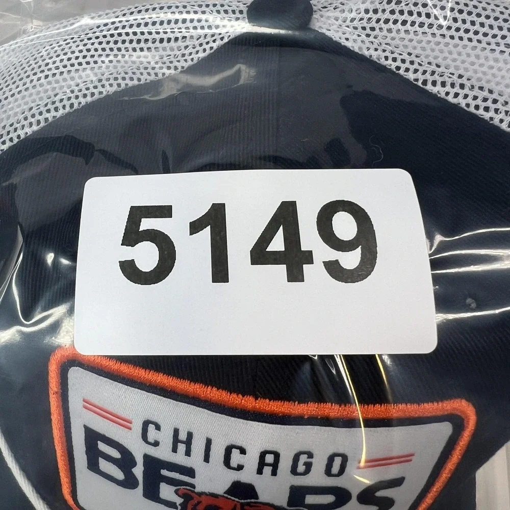 Chicago Bears Hat Cap Snap Back Trucker Navy White NFL Football‎ Kids Rope Mesh
